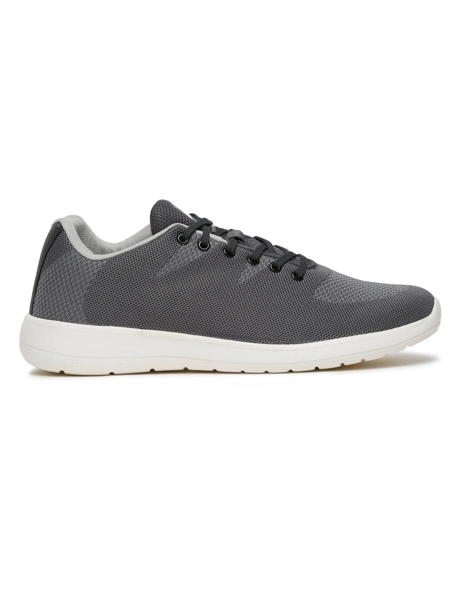 Men Lace-Up Grey Casual Shoes