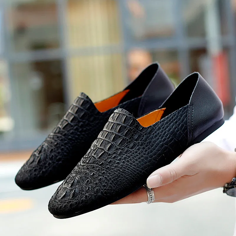 Men's Shoes British Round Toe Small Leather Shoes | 2025