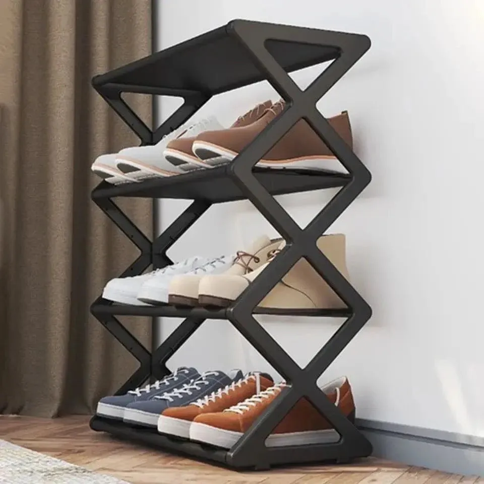 Multi Layers X-Type Foldable Fashion Shoe Organizer Stand