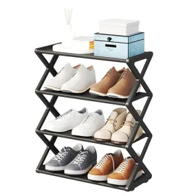 Multi Layers X-Type Foldable Fashion Shoe Organizer Stand