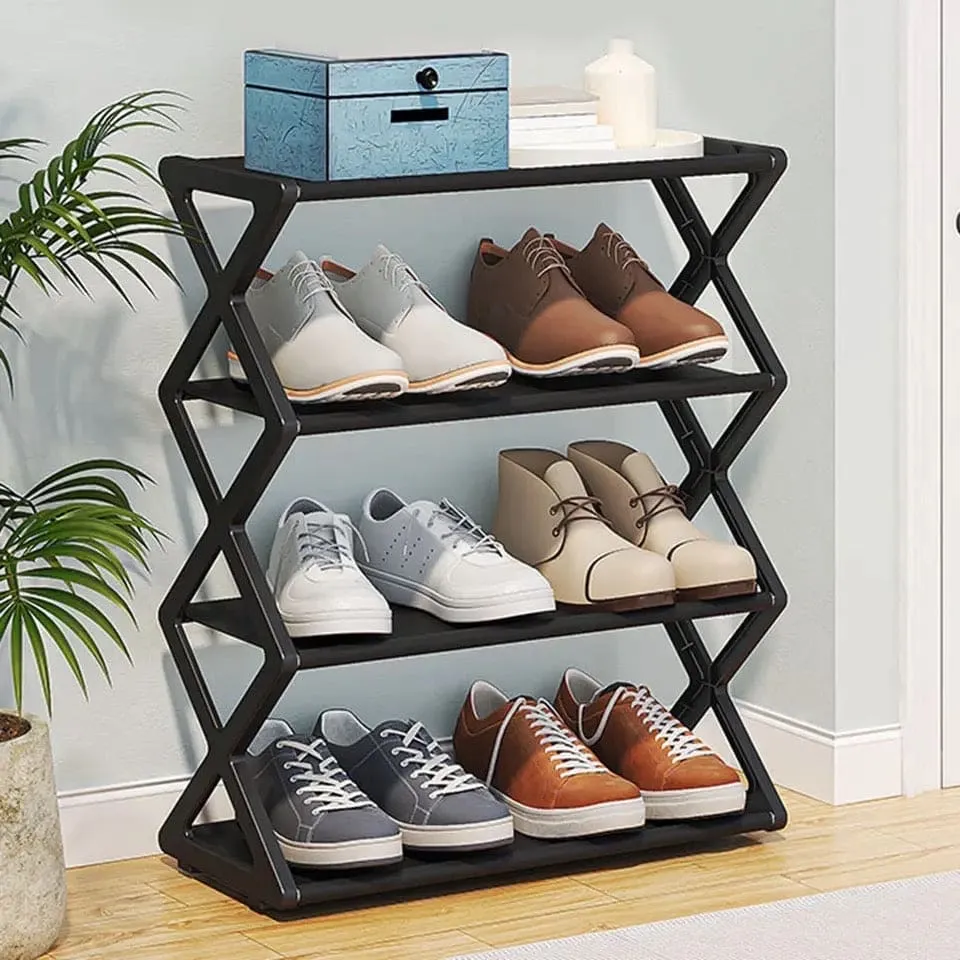 Multi Layers X-Type Foldable Fashion Shoe Organizer Stand