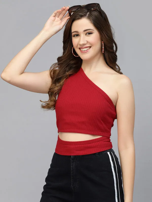 Odour Free Women'S One Shoulder Crop Top