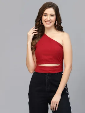 Odour Free Women'S One Shoulder Crop Top