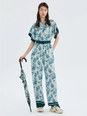 Off Shoulder Floral Print Women Jumpsuit