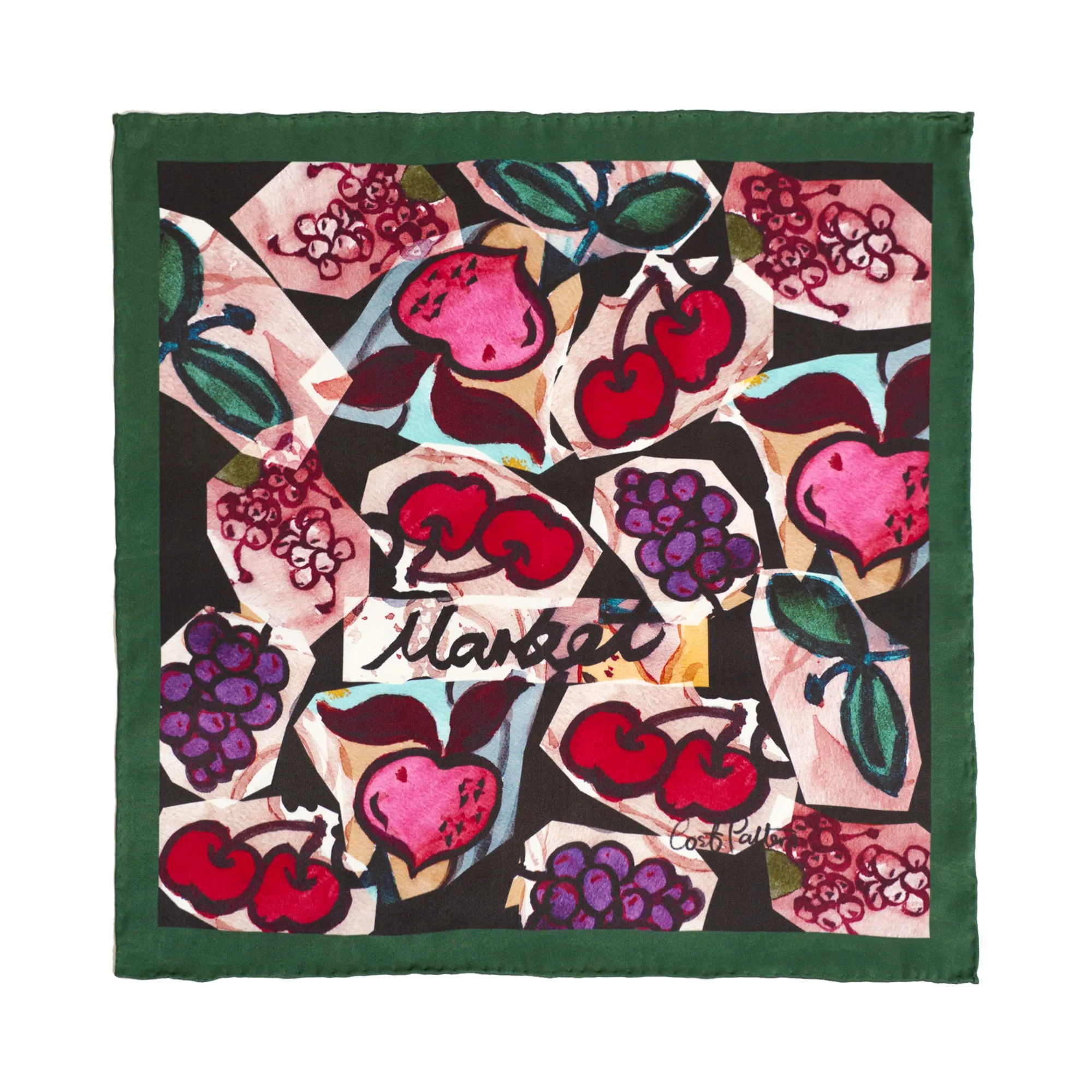 "Lost Cherries" Silk Pocket Square