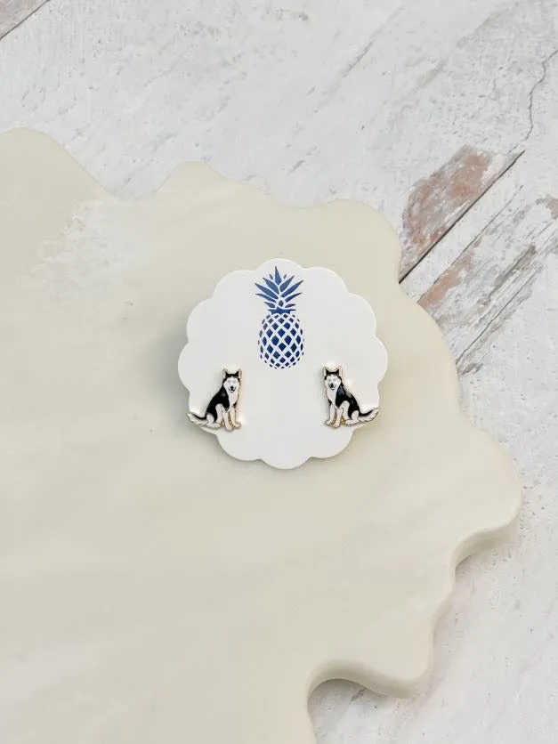 Signature Pet Enamel Studs by Prep Obsessed - Husky