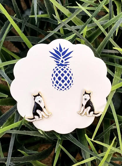 Signature Pet Enamel Studs by Prep Obsessed - Husky