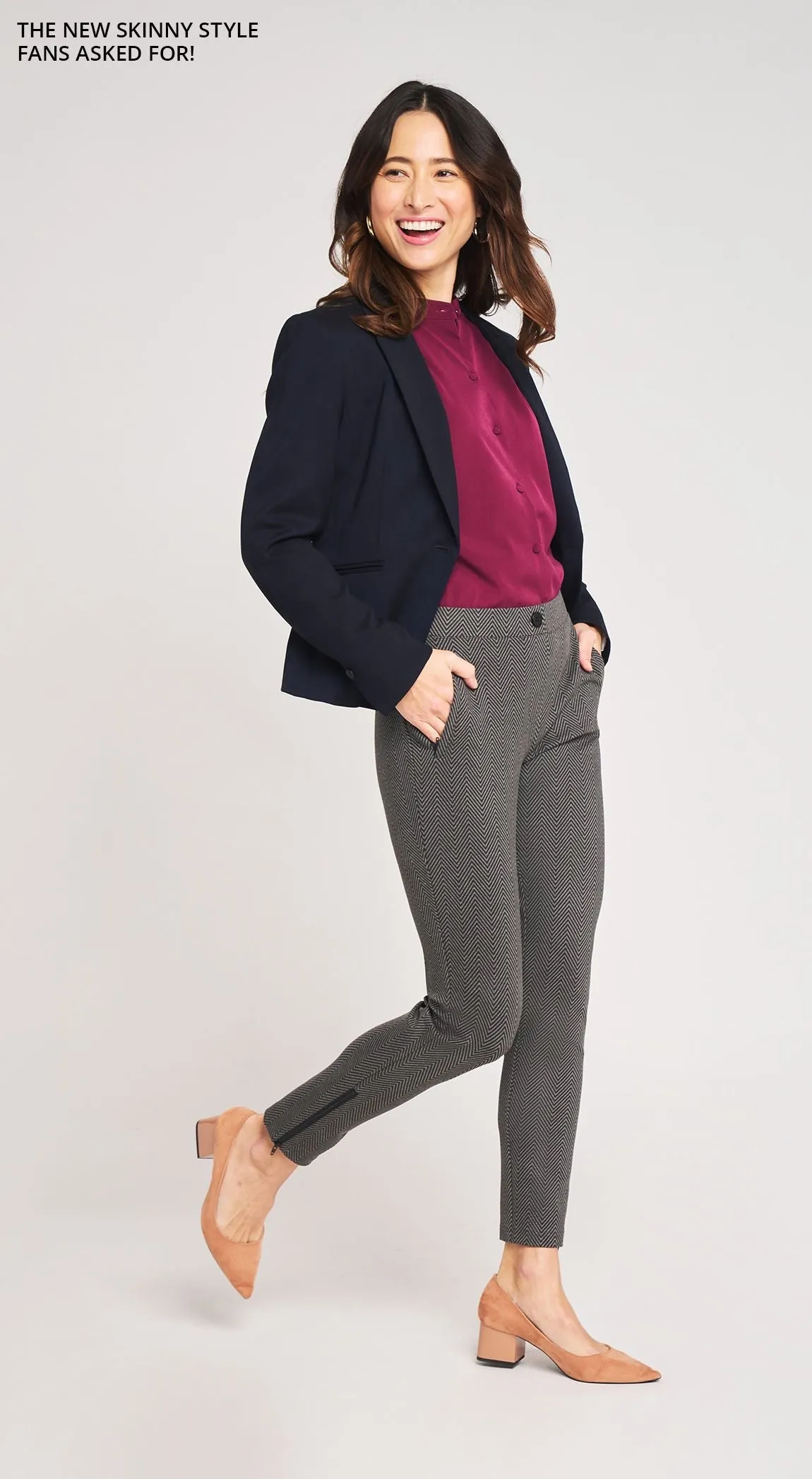 Skinny-Leg | Pencil Dress Pant Yoga Pants (Ash Lombard)