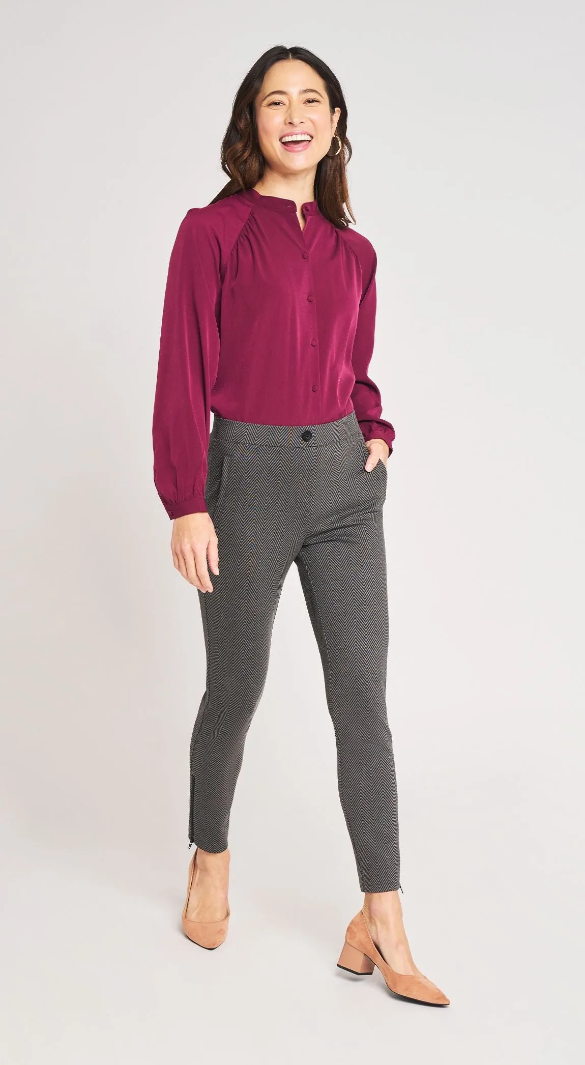 Skinny-Leg | Pencil Dress Pant Yoga Pants (Ash Lombard)