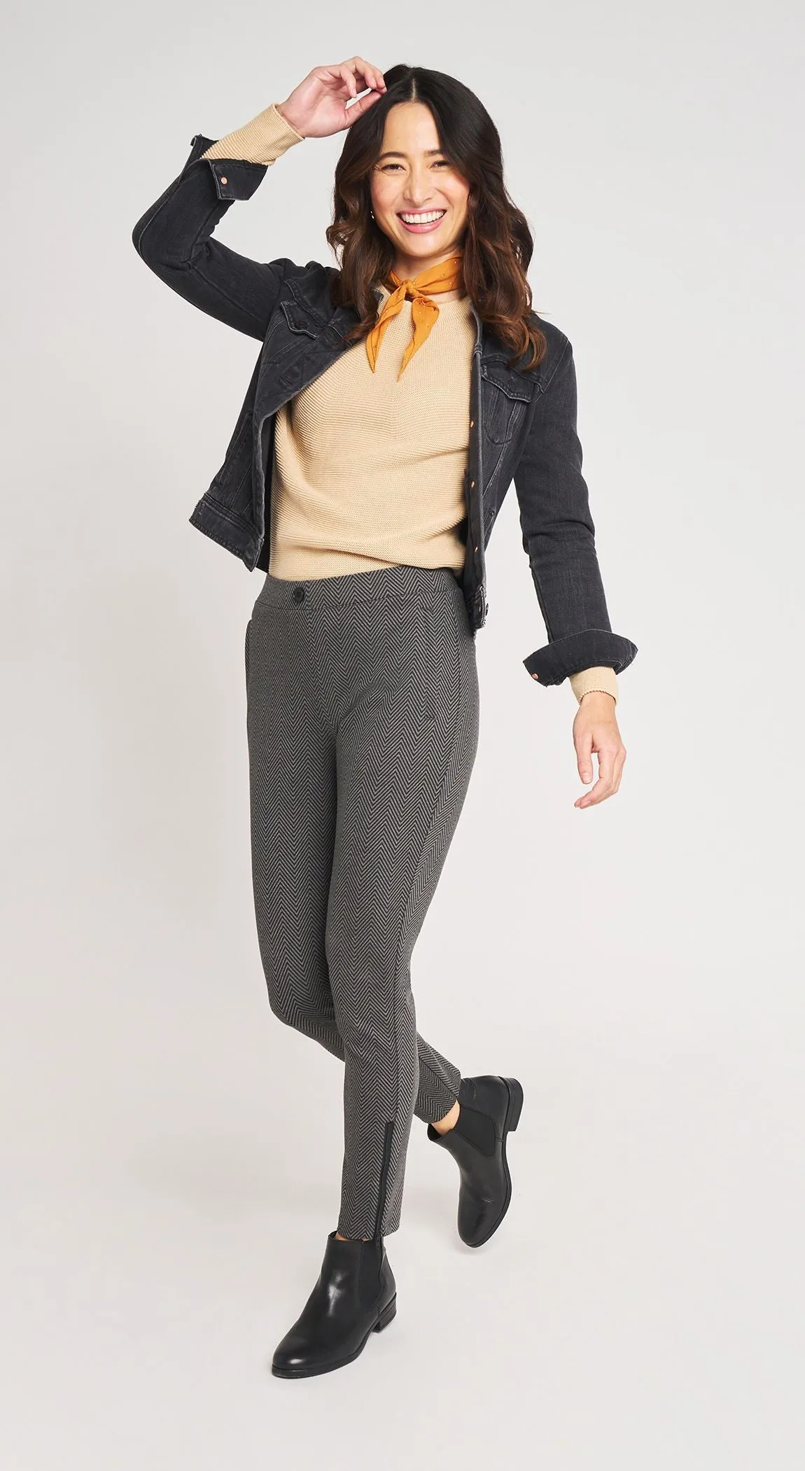 Skinny-Leg | Pencil Dress Pant Yoga Pants (Ash Lombard)