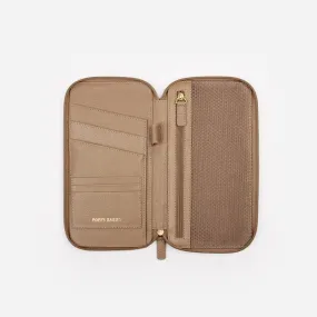 The Flying Solo Passport Holder Biscotti Pebble