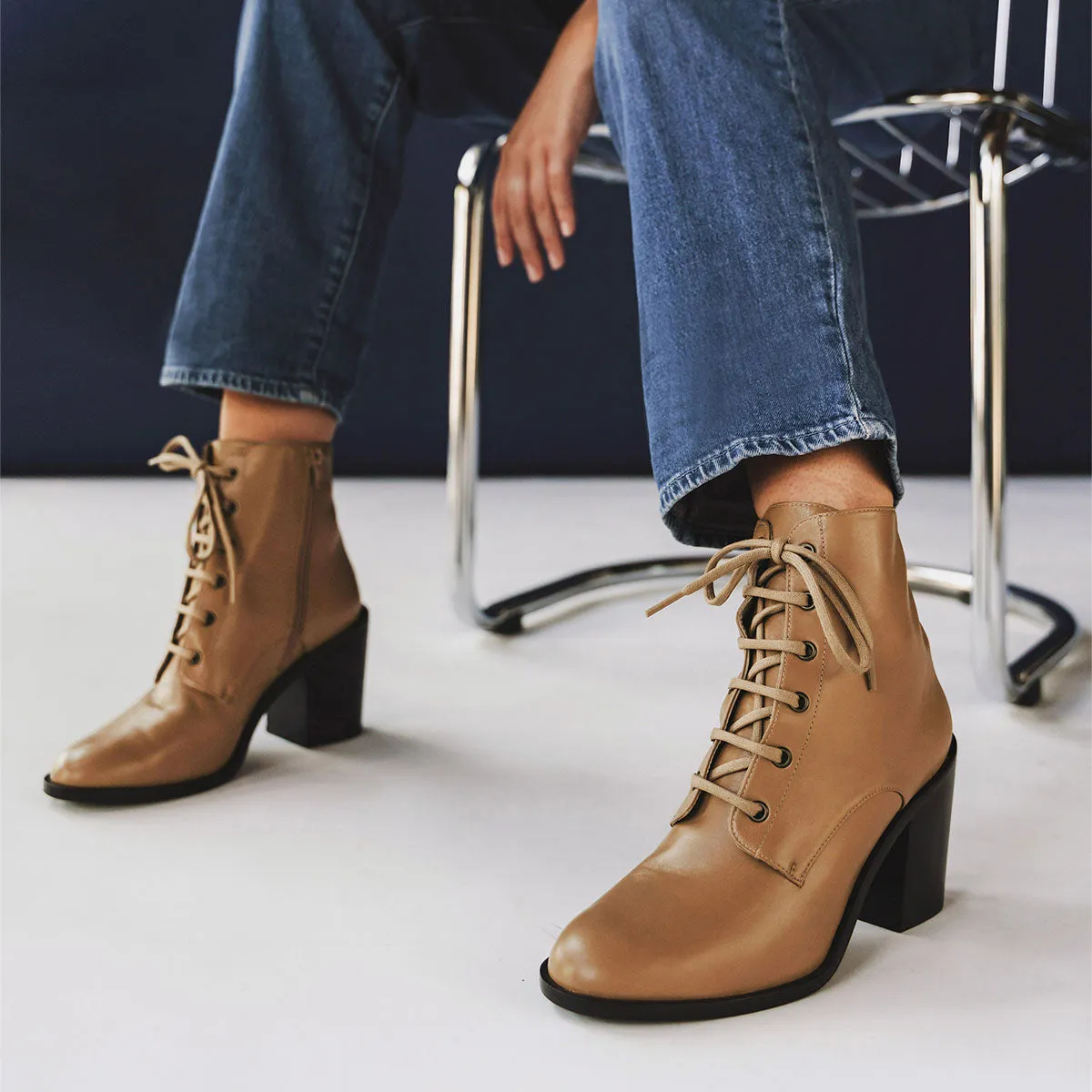 The High Street Lace-Up Boot Dune