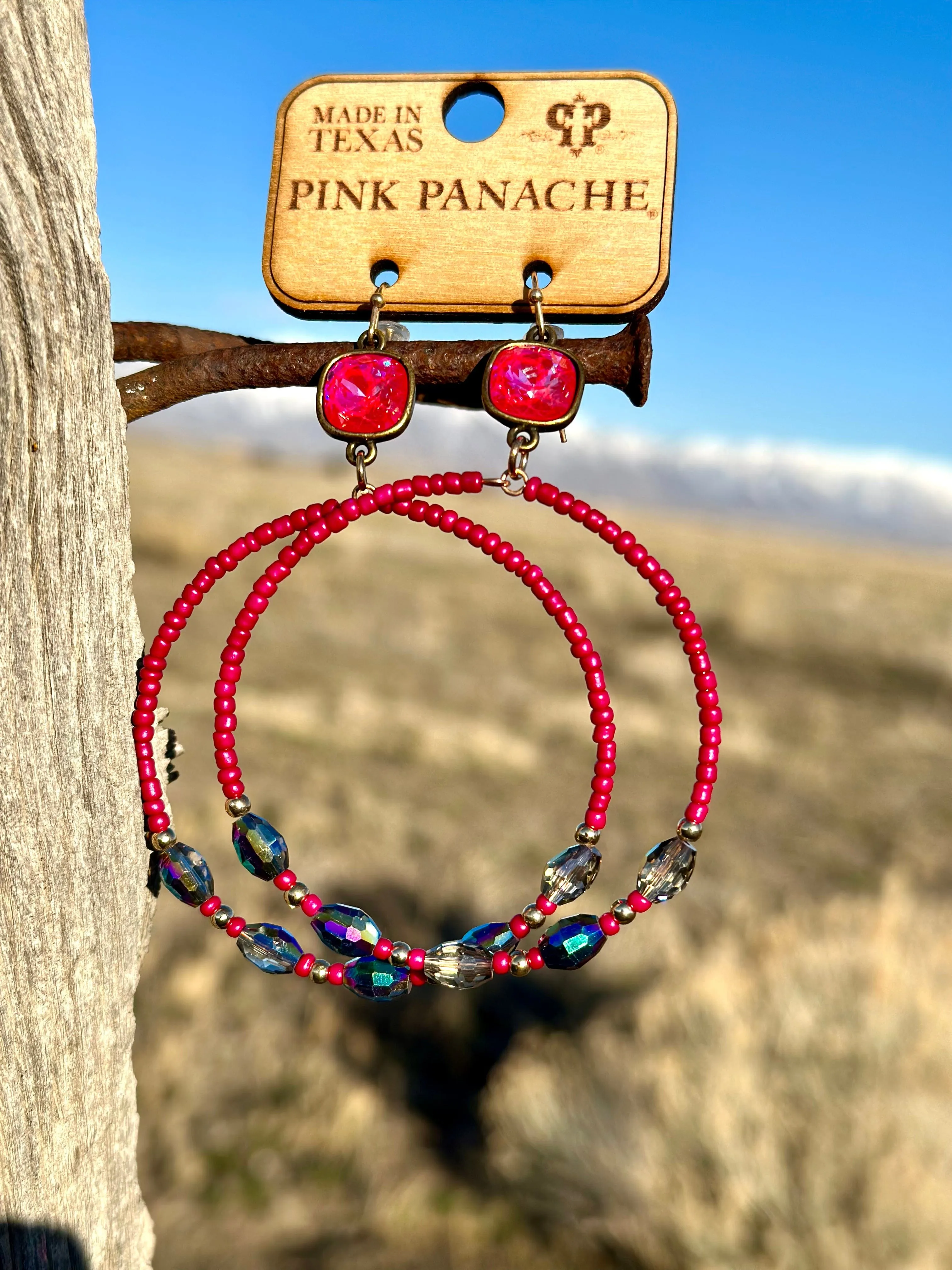 The Pink Panache Pink Hoop Earrings