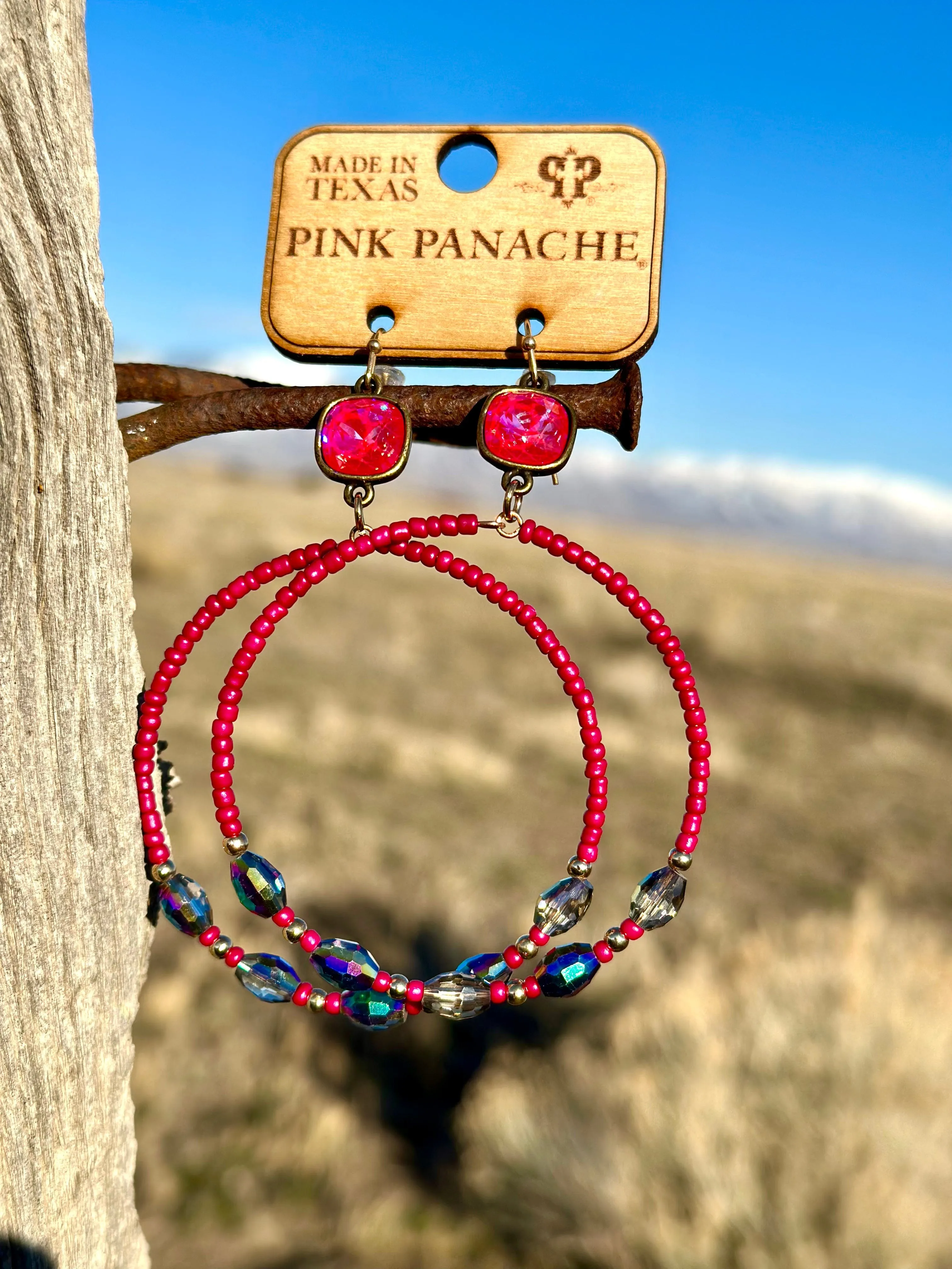 The Pink Panache Pink Hoop Earrings