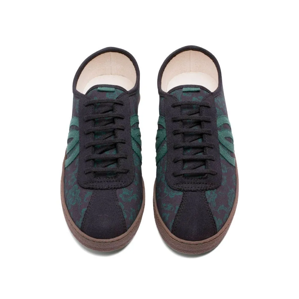 Vegan sneaker green flowers DIO004