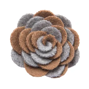 Washington Lapel Flower, Grey / Beige