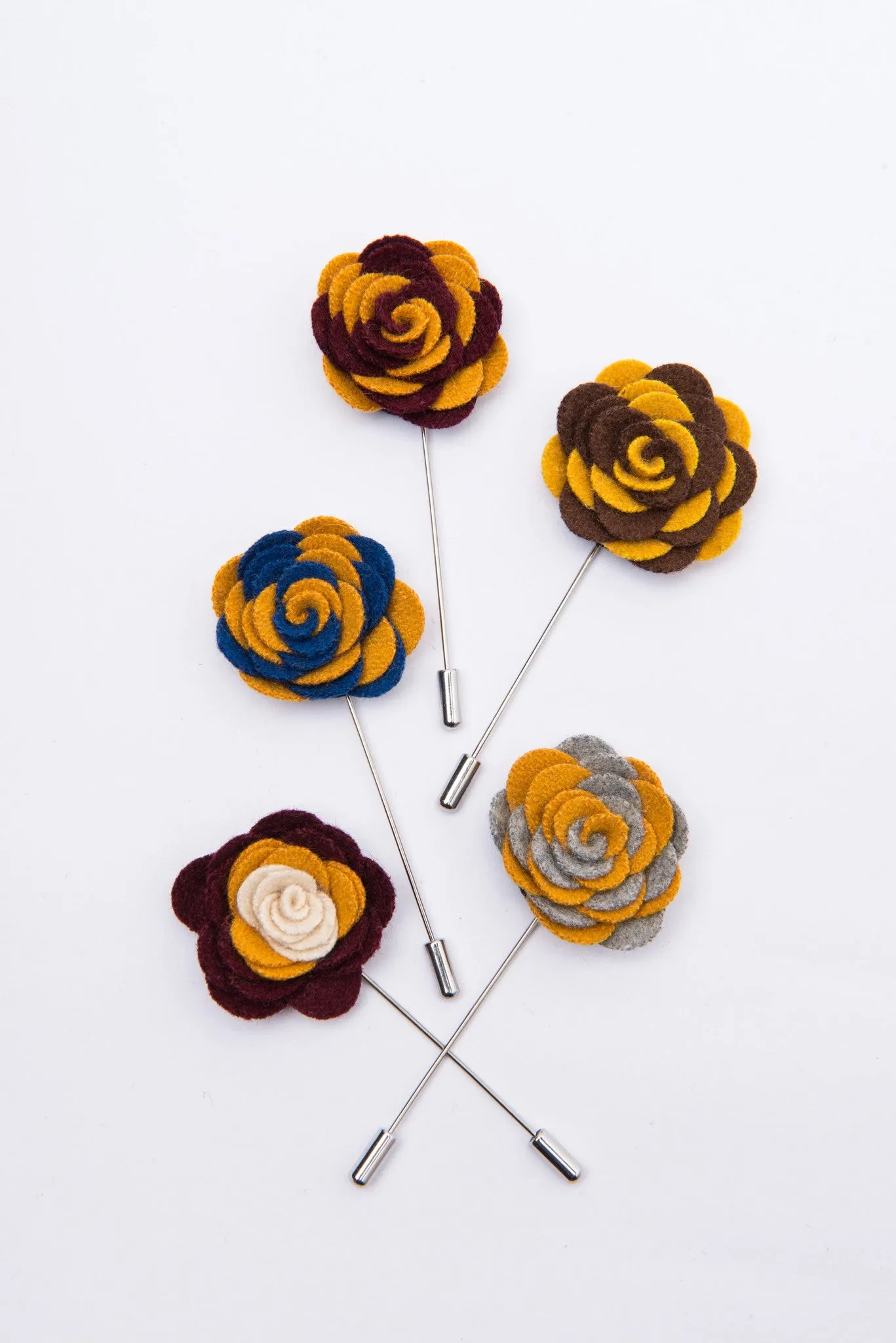 Washington Lapel Flower, Grey / Yellow