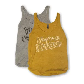 Western Michigan Cursive Ladies Tank