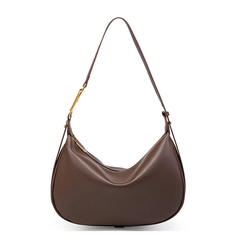 Women Fashion Minimalist Pure Leather Shoulder Bag